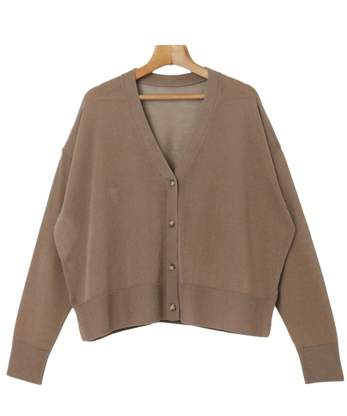 andme（アンドミー）の「UVカット接触冷感ショート丈シアーカーディガン（カーディガン/ボレロ・レディース・グレー/ブルー/スミクロ/モカ/ボルドー/クリーム/ピンク/ライム・M）」の9枚目の写真