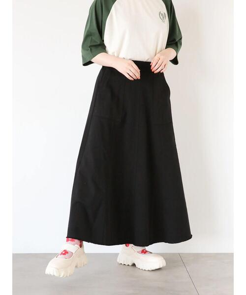 ehka sopo（エヘカソポ）の「ベイカースカート（スカート・レディース・ベージュ/ブラック/カーキ・F）」の4枚目の写真