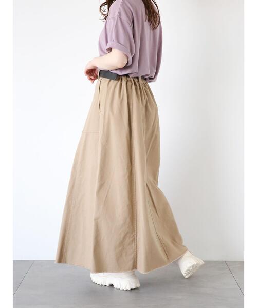 ehka sopo（エヘカソポ）の「ベイカースカート（スカート・レディース・ベージュ/ブラック/カーキ・F）」の7枚目の写真