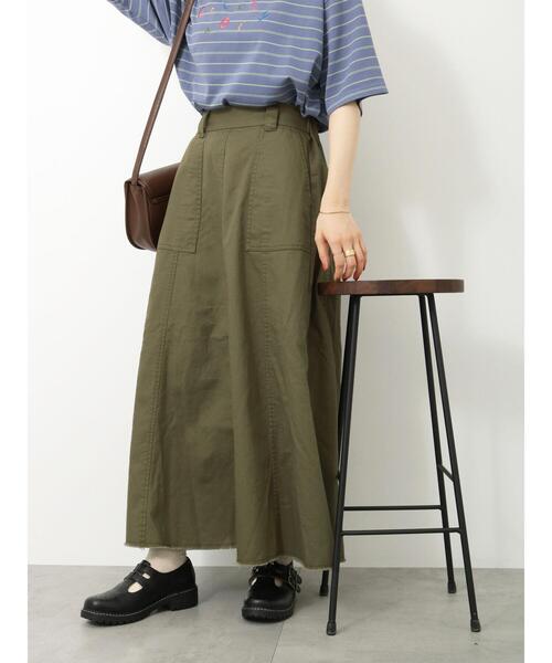 ehka sopo（エヘカソポ）の「ベイカースカート（スカート・レディース・ベージュ/ブラック/カーキ・F）」の11枚目の写真