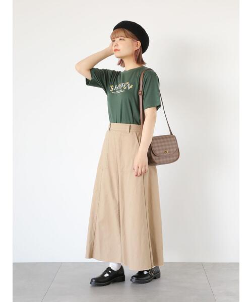 ehka sopo（エヘカソポ）の「ベイカースカート（スカート・レディース・ベージュ/ブラック/カーキ・F）」の15枚目の写真