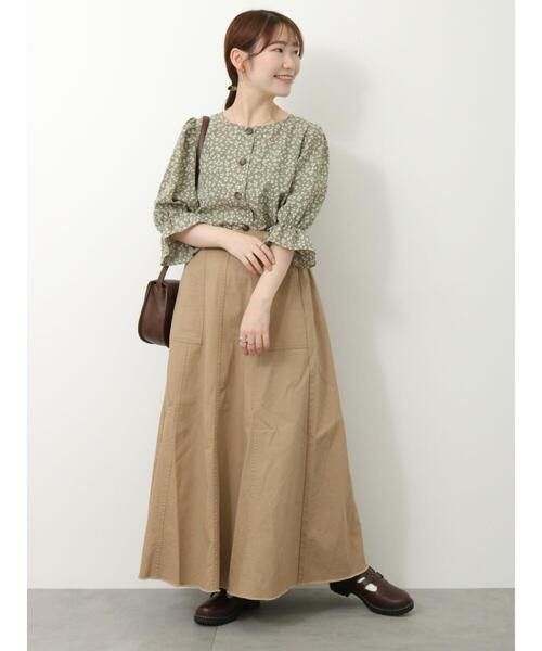 ehka sopo（エヘカソポ）の「ベイカースカート（スカート・レディース・ベージュ/ブラック/カーキ・F）」の19枚目の写真