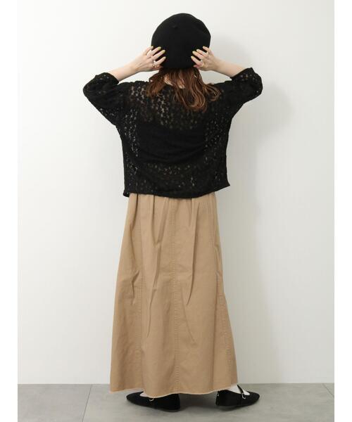 ehka sopo（エヘカソポ）の「ベイカースカート（スカート・レディース・ベージュ/ブラック/カーキ・F）」の22枚目の写真