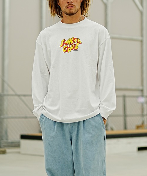 SANTA CRUZ(サンタクルーズ)の「【ムラサキスポーツ限定】SANTACRUZ/サンタクルーズ ロンT/長袖 バックプリント 502233402(Tシャツ/カットソー・メンズ・グレイッシュブルー/ブラック/ホワイト・M/XL/L)」の4枚目の写真