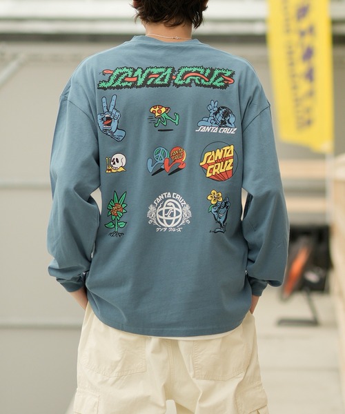 SANTA CRUZ(サンタクルーズ)の「【ムラサキスポーツ限定】SANTACRUZ/サンタクルーズ ロンT/長袖 バックプリント 502233402(Tシャツ/カットソー・メンズ・グレイッシュブルー/ブラック/ホワイト・M/XL/L)」の16枚目の写真