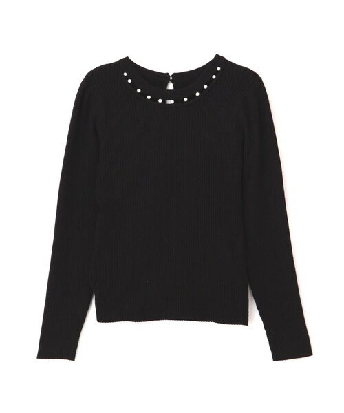 PROPORTION BODY DRESSING（プロポーションボディドレッシング）の「パールネックリブニット / 1213270018（ニット/セーター・レディース・ピンク/ブラック/グレー・SMALL/MEDIUM）」の17枚目の写真