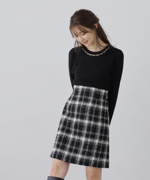 PROPORTION BODY DRESSING（プロポーションボディドレッシング）の「パールネックリブニット / 1213270018（ニット/セーター・レディース・ピンク/ブラック/グレー・SMALL/MEDIUM）」の18枚目の写真