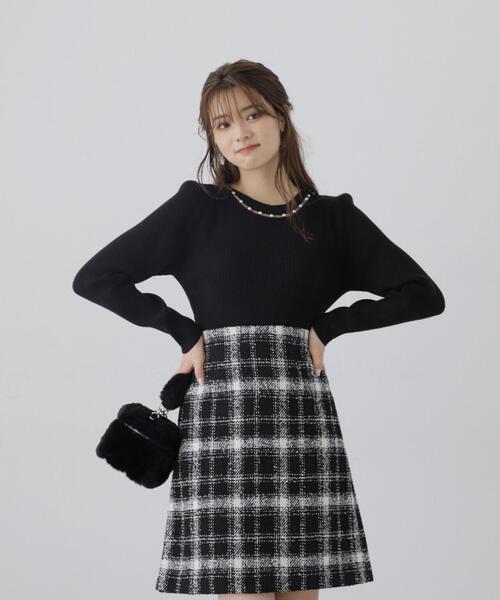 PROPORTION BODY DRESSING（プロポーションボディドレッシング）の「パールネックリブニット / 1213270018（ニット/セーター・レディース・ピンク/ブラック/グレー・SMALL/MEDIUM）」の20枚目の写真