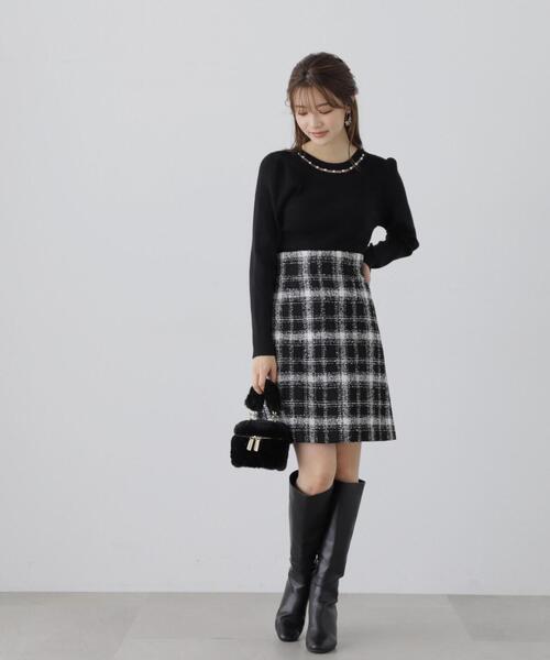 PROPORTION BODY DRESSING（プロポーションボディドレッシング）の「パールネックリブニット / 1213270018（ニット/セーター・レディース・ピンク/ブラック/グレー・SMALL/MEDIUM）」の21枚目の写真