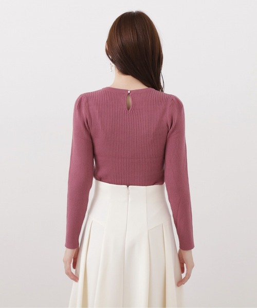 PROPORTION BODY DRESSING（プロポーションボディドレッシング）の「パールネックリブニット / 1213270018（ニット/セーター・レディース・ピンク/ブラック/グレー・SMALL/MEDIUM）」の16枚目の写真