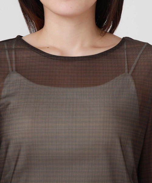 archives(アルシーヴ)の「チェックチュールTOPS(Tシャツ/カットソー・レディース・ブラウン/チャコールグレー/ブラック・MEDIUM)」の21枚目の写真