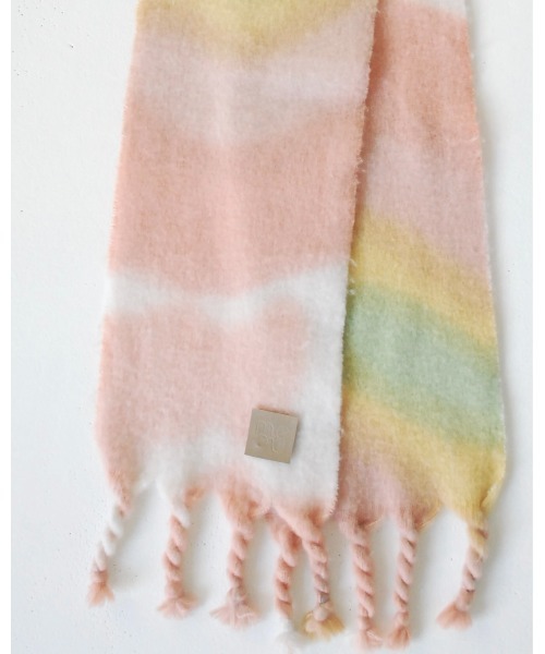 mellowneon（メロウネオン）の「ニュアンスカラーツイストマフラー（マフラー・レディース・ブラウン/ピンク・FREE）」の14枚目の写真