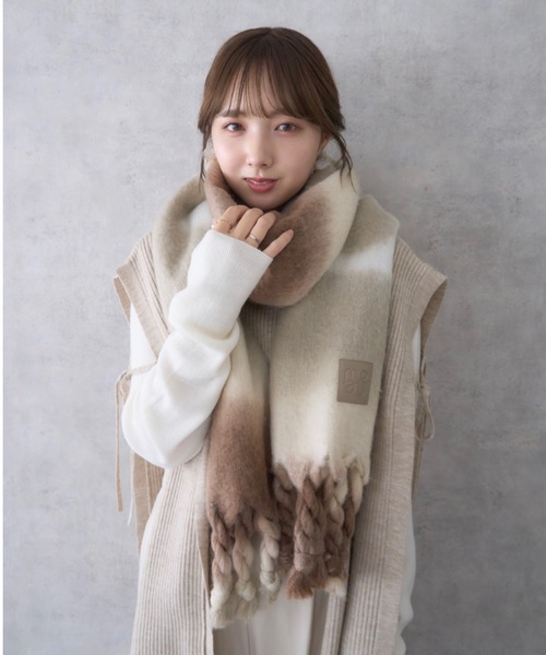 mellowneon（メロウネオン）の「ニュアンスカラーツイストマフラー（マフラー・レディース・ブラウン/ピンク・FREE）」の18枚目の写真