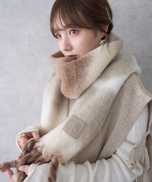 mellowneon（メロウネオン）の「ニュアンスカラーツイストマフラー（マフラー・レディース・ブラウン/ピンク・FREE）」の21枚目の写真