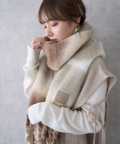 mellowneon（メロウネオン）の「ニュアンスカラーツイストマフラー（マフラー・レディース・ブラウン/ピンク・FREE）」の17枚目の写真