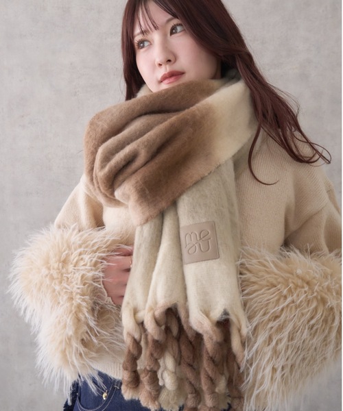 mellowneon（メロウネオン）の「ニュアンスカラーツイストマフラー（マフラー・レディース・ブラウン/ピンク・FREE）」の16枚目の写真