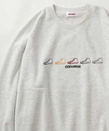 【CONVERSE/コンバース】ALL STAR 5シューズ カラフル刺繍デザイン ワイドシルエット 裏起毛スウェット/トレーナー