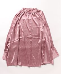 サテンワッシャードルマンブラウス