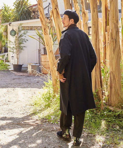 チャイハネ(チャイハネ)の「【チャイハネ】ニートスバンドカラーMEN'Sロングシャツ(シャツ/ブラウス・メンズ・ベージュ/ブラウン/ブラック・FREE)」の11枚目の写真