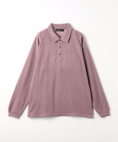 green label relaxing（グリーンレーベルリラクシング）の「ソフトフリース ポロシャツ（ポロシャツ・メンズ・ブラック/ピンク/ライトグレー・S/M/L/XL）」の10枚目の写真