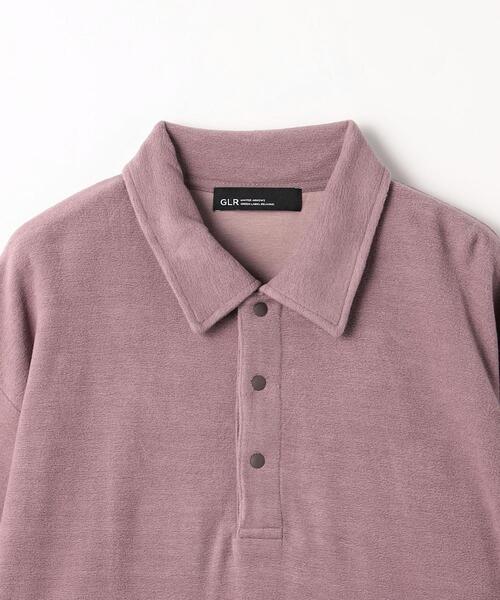 green label relaxing（グリーンレーベルリラクシング）の「ソフトフリース ポロシャツ（ポロシャツ・メンズ・ブラック/ピンク/ライトグレー・S/M/L/XL）」の12枚目の写真