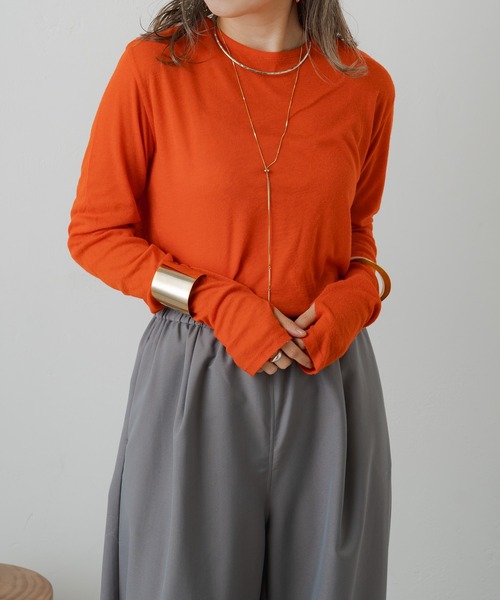 Omekashi（オメカシ）の「シアーフライスプルオーバー（Tシャツ/カットソー・レディース・オレンジ/ライトグレー/チャコールグレー/ピンク/オフホワイト・FREE）」の19枚目の写真