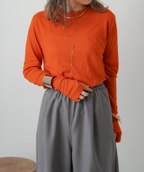 Omekashi（オメカシ）の「シアーフライスプルオーバー（Tシャツ/カットソー・レディース・オレンジ/ライトグレー/チャコールグレー/ピンク/オフホワイト・FREE）」の20枚目の写真