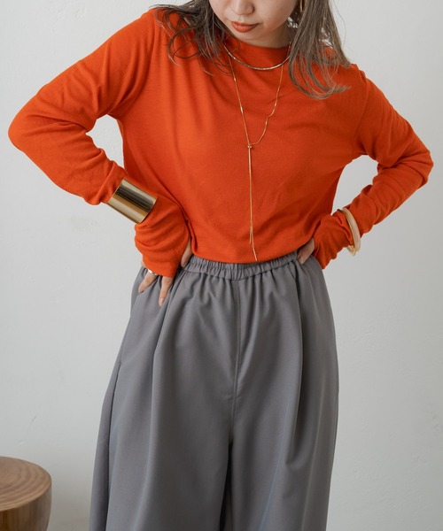 Omekashi（オメカシ）の「シアーフライスプルオーバー（Tシャツ/カットソー・レディース・オレンジ/ライトグレー/チャコールグレー/ピンク/オフホワイト・FREE）」の21枚目の写真