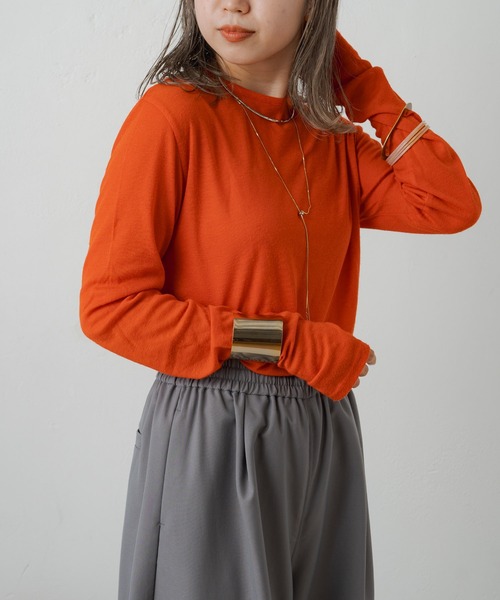 Omekashi（オメカシ）の「シアーフライスプルオーバー（Tシャツ/カットソー・レディース・オレンジ/ライトグレー/チャコールグレー/ピンク/オフホワイト・FREE）」の22枚目の写真