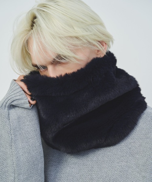 AFF AIVER（エイエフエフアイバー）の「AFF AIVER　ボリュームファーネックウォーマー（ネックウォーマー/スヌード・メンズ・ベージュ系その他/ブラック/ネイビー/ベージュ系/ダークネイビー/ダークブラウン・FREE）」の6枚目の写真