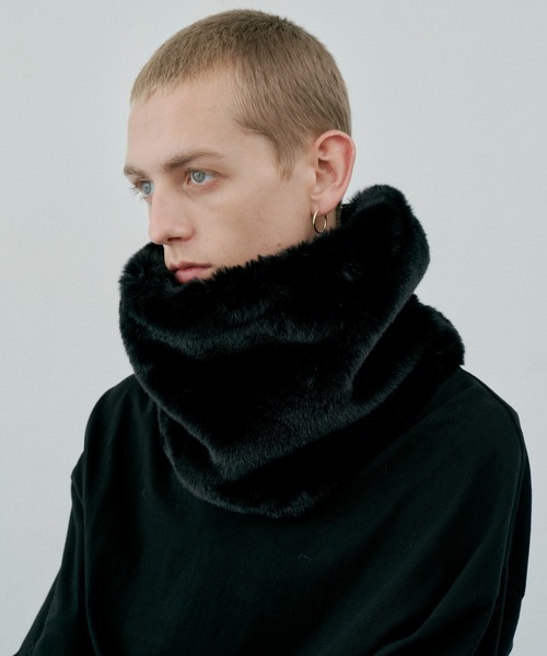 AFF AIVER（エイエフエフアイバー）の「AFF AIVER　ボリュームファーネックウォーマー（ネックウォーマー/スヌード・メンズ・ベージュ系その他/ブラック/ネイビー/ベージュ系/ダークネイビー/ダークブラウン・FREE）」の10枚目の写真