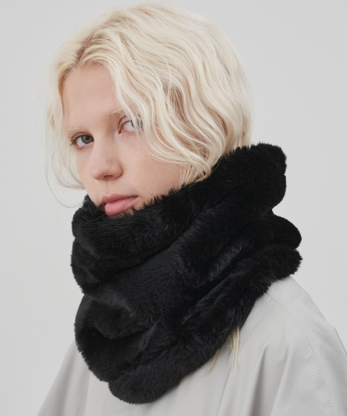 AFF AIVER（エイエフエフアイバー）の「AFF AIVER　ボリュームファーネックウォーマー（ネックウォーマー/スヌード・メンズ・ベージュ系その他/ブラック/ネイビー/ベージュ系/ダークネイビー/ダークブラウン・FREE）」の13枚目の写真