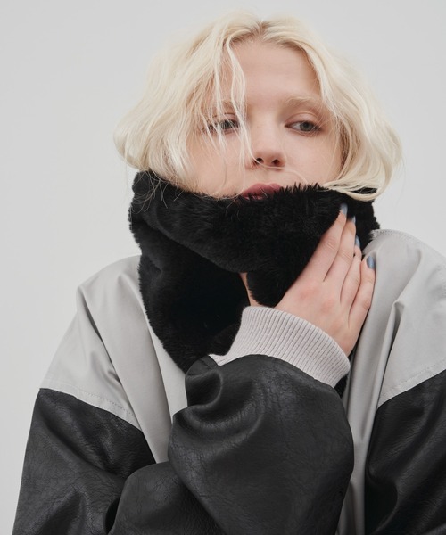 AFF AIVER（エイエフエフアイバー）の「AFF AIVER　ボリュームファーネックウォーマー（ネックウォーマー/スヌード・メンズ・ベージュ系その他/ブラック/ネイビー/ベージュ系/ダークネイビー/ダークブラウン・FREE）」の17枚目の写真