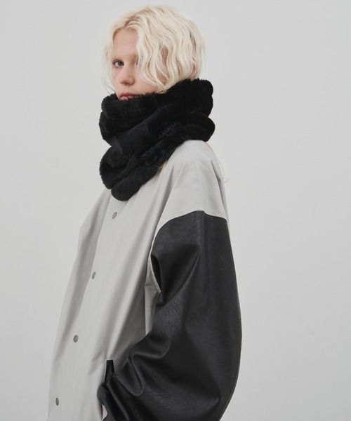 AFF AIVER（エイエフエフアイバー）の「AFF AIVER　ボリュームファーネックウォーマー（ネックウォーマー/スヌード・メンズ・ベージュ系その他/ブラック/ネイビー/ベージュ系/ダークネイビー/ダークブラウン・FREE）」の18枚目の写真