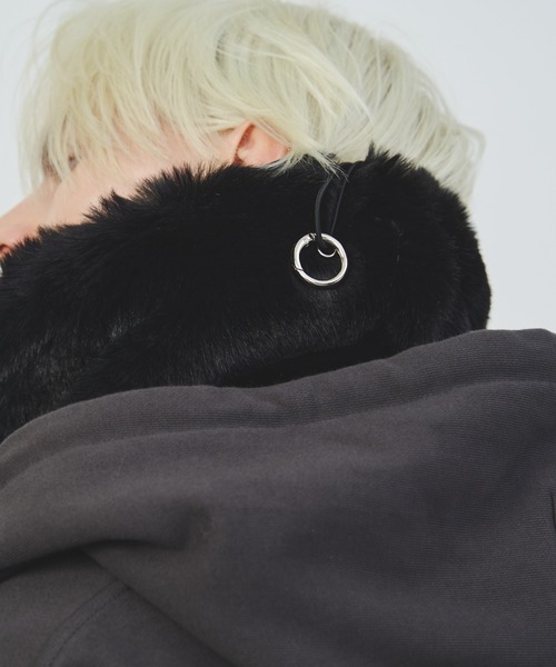 alice auaa ファーネックカバー ネックウォーマー 黒 alice auaa