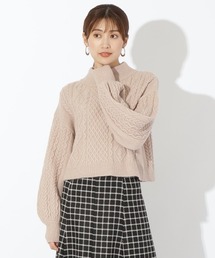 AND COUTURE（アンドクチュール）の「ケーブルニットプルオーバー（ニット/セーター）」