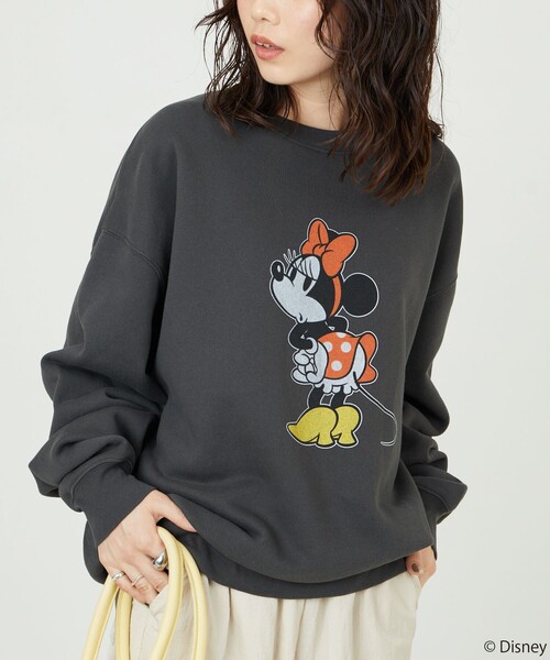 別注/Minnie Mouse/ミニーマウス/前後 プリント vintage 加工