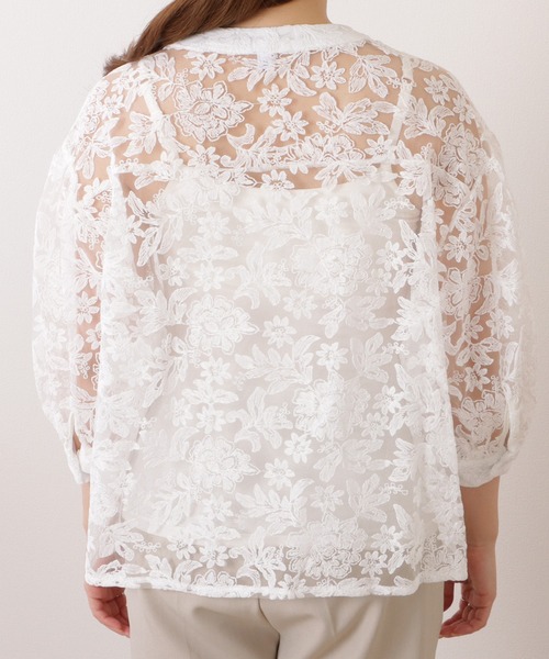 Lace Ladies(レースレディース)の「フラワー刺繍クルーネックバルーンブラウス(シャツ/ブラウス・レディース・ホワイト/ブラック・FREE)」の16枚目の写真