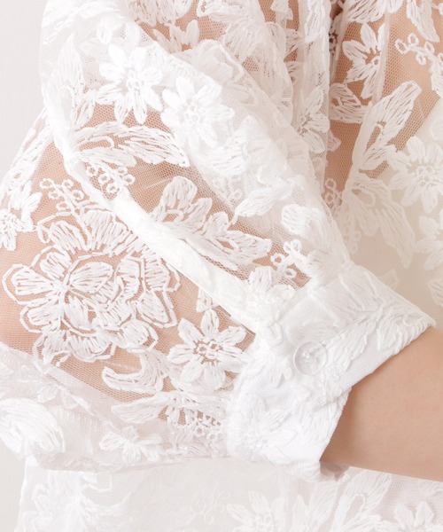Lace Ladies(レースレディース)の「フラワー刺繍クルーネックバルーンブラウス(シャツ/ブラウス・レディース・ホワイト/ブラック・FREE)」の19枚目の写真