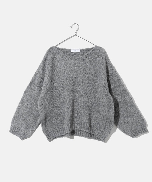 TRICOTS JEAN MARC(トリコットジーンマルク)の「TRICOTS JEAN MARC SESAMY トリコット ジーン マーク ローゲージ ニット プルオーバー(ニット/セーター・レディース・グレイッシュベージュ/ライトブルー/グレー/ダークブラウン・FREE)」の2枚目の写真