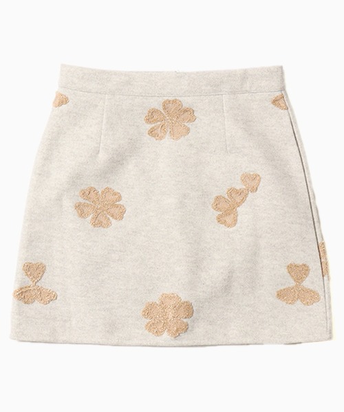 ROOPTOKYO(ループトウキョウ)の「▲フラワーモチーフ台形スカート(スカート・レディース・アイボリー/ブラック・S/M/L)」の9枚目の写真