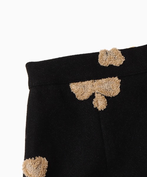 ROOPTOKYO(ループトウキョウ)の「▲フラワーモチーフ台形スカート(スカート・レディース・アイボリー/ブラック・S/M/L)」の3枚目の写真