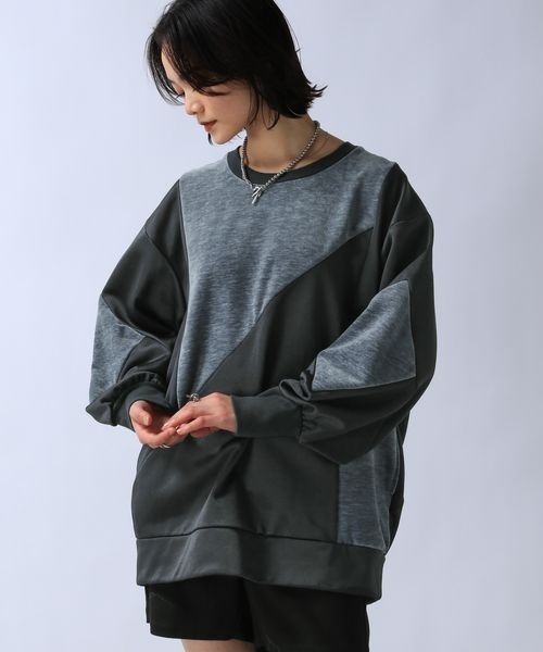 JEANASIS（ジーナシス）の「ブロッキングウラケプルオーバー