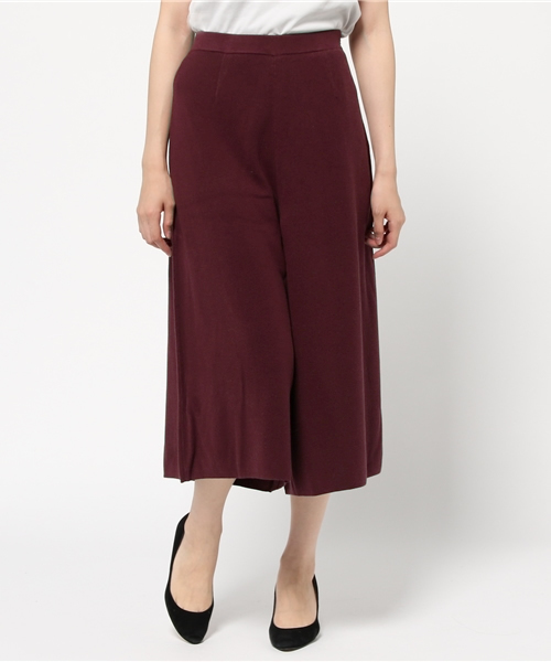 TATRAS CONCEPT STORE（タトラスコンセプトストア）の「TARRAZZO DONNA（トラッゾドンナ）ニットガウチョパンツ（スカート・レディース・キャメル/ボルドー/ブラック・FREE）」の3枚目の写真