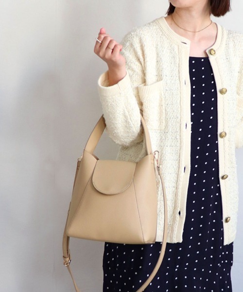 T・S・L（ティーエスエル）の「ワンハンドル2wayハンドバッグ（ハンドバッグ・レディース・ベージュ/ブラック/サックスブルー/グレー・FREE）」の4枚目の写真