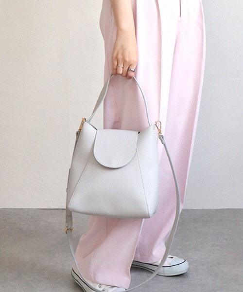 T・S・L（ティーエスエル）の「ワンハンドル2wayハンドバッグ（ハンドバッグ・レディース・ベージュ/ブラック/サックスブルー/グレー・FREE）」の3枚目の写真