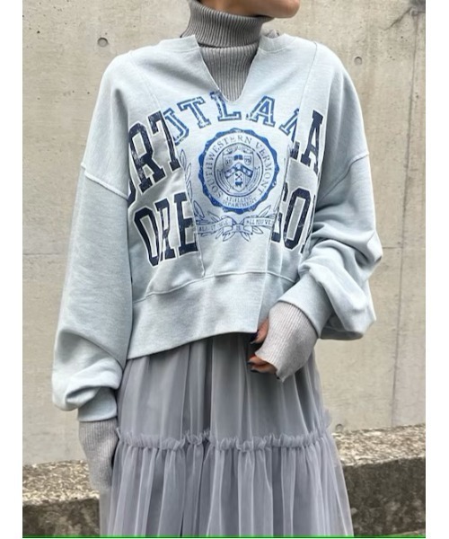 ANAP（アナップ）の「キーネックリメイクデザイン裏毛スウェット