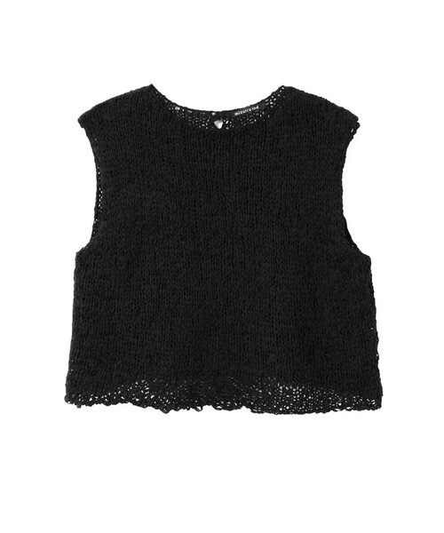 mizuiroind（ミズイロインド）の「mizuiro ind ショートベスト（ベスト・レディース・ブラック/ベージュ/アイボリー・FREE）」の3枚目の写真