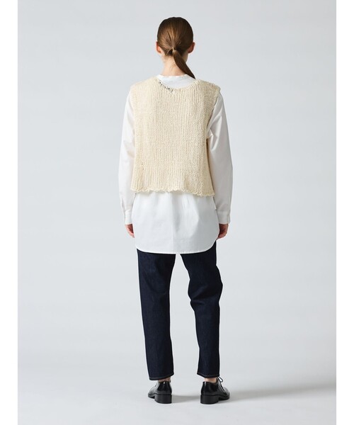 mizuiroind（ミズイロインド）の「mizuiro ind ショートベスト（ベスト・レディース・ブラック/ベージュ/アイボリー・FREE）」の22枚目の写真