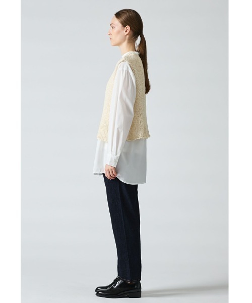 mizuiroind（ミズイロインド）の「mizuiro ind ショートベスト（ベスト・レディース・ブラック/ベージュ/アイボリー・FREE）」の17枚目の写真